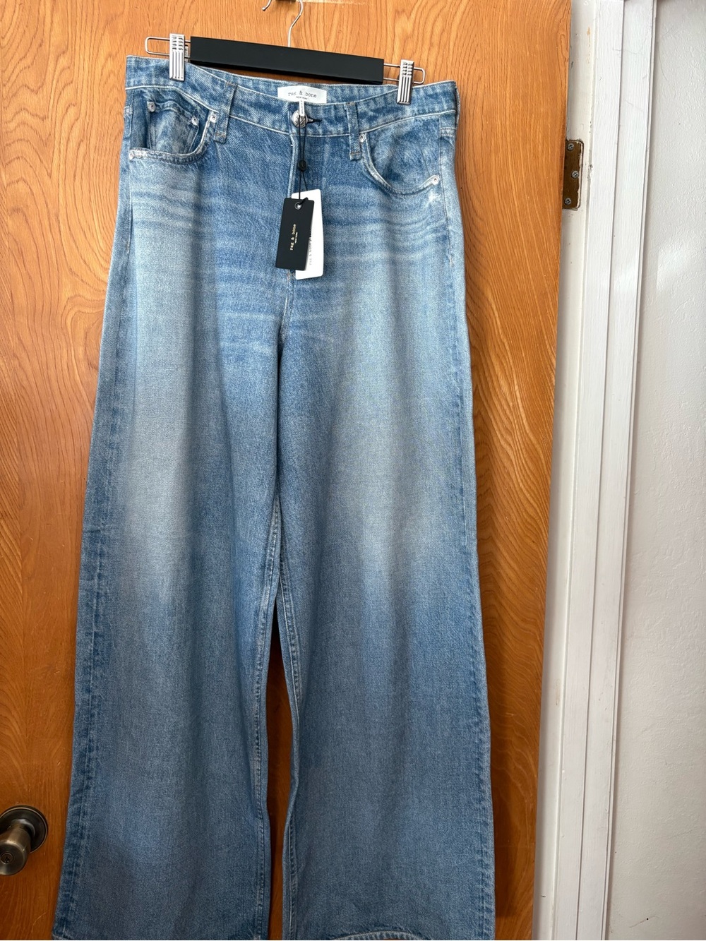 rag & bone Miramar Railey Light Blue Wide-Leg Jeans 29 - Picture 2 of 15